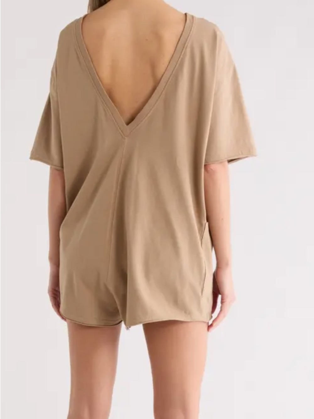 FP Movement by Free People Light Brown Short Sleeve Romper - Picture 2 of 8